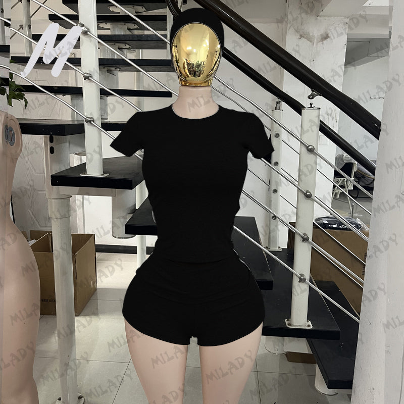 Women Loungewear Casual 2 pce shorts set with headband