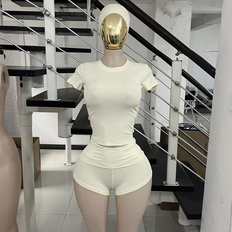 Women Loungewear Casual 2 pce shorts set with headband