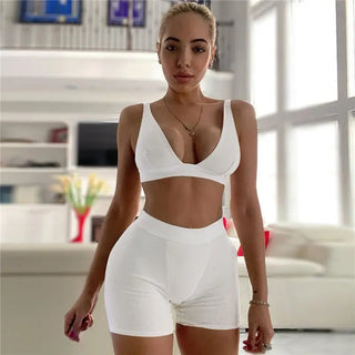 Lounge wear bra shorts two-piece set