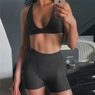 Lounge wear bra shorts two-piece set